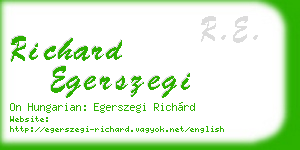 richard egerszegi business card